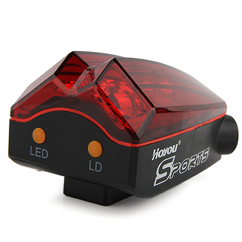 Bright 5-LED Bicycle Cycling Laser Tail Light Rear Safety Flash Light Warning Lamp with Bracket - Click Image to Close